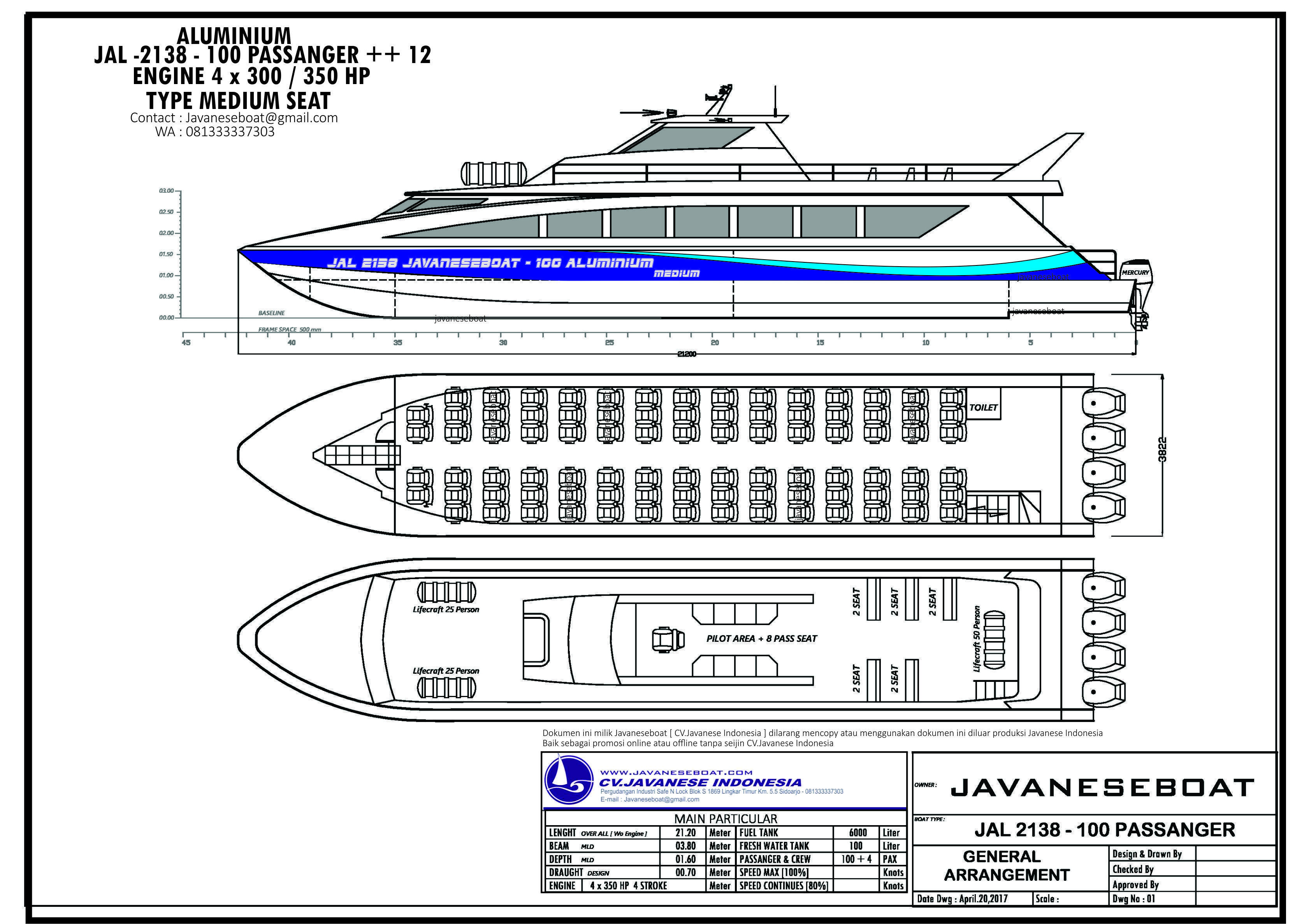 KAPAL FIBER BUATAN INDONESIA KAPAL ALUMINIUM 100 PAX Medium